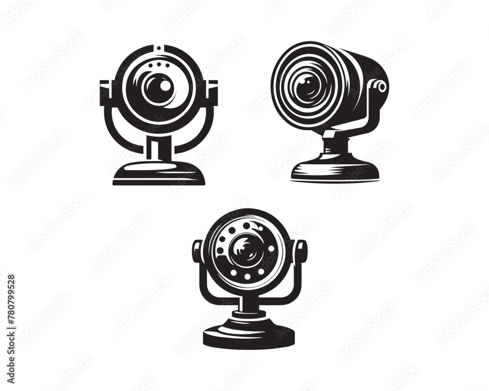 web cam silhouette vector icon graphic logo design web cam silhouette vector icon graphic logo design