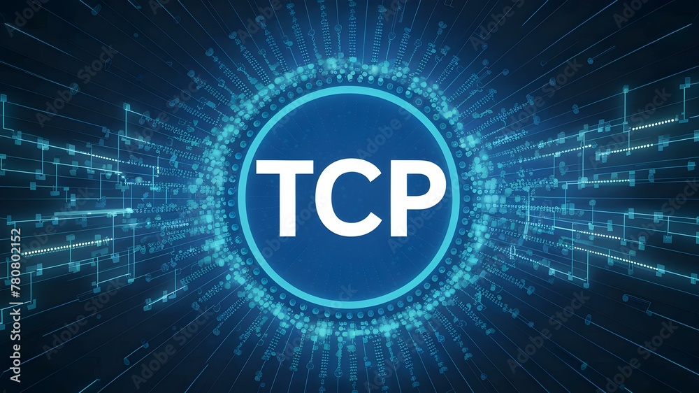 Digital Pulse of TCP: The Heartbeat of Internet Communication. Concept Computer Networks, Transmission Control Protocol, Internet Communication, Digital Pulse, Heartbeat