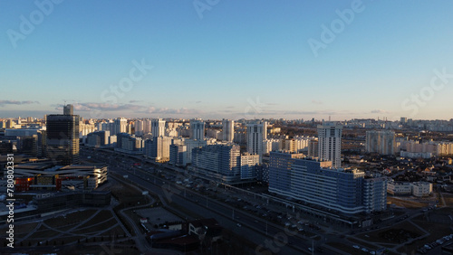 city panorama view from high, Minsk, Belarus 