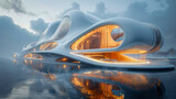 Technology in focus: Modern architecture with futuristic design