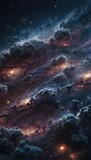 Starry Horizons Enchanting Space Galaxy Landscape Wallpaper