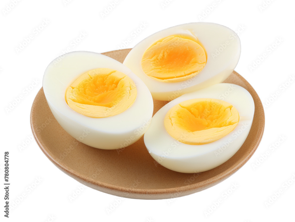 Boiled Eggs isolated on transparent png background. Generative ai Boiled Eggs isolated on transparent png background. Generative ai