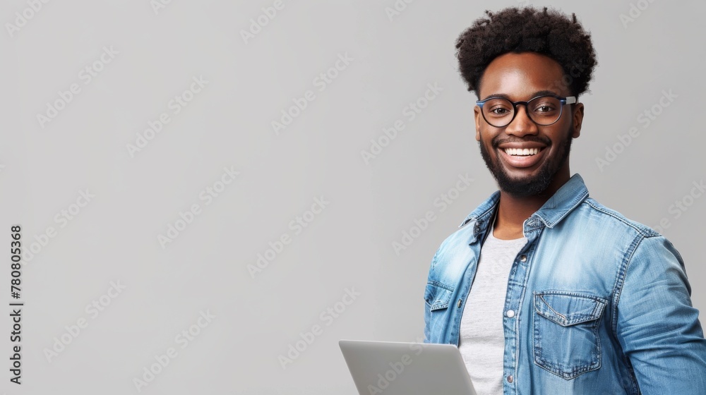 Smiling man with laptop Smiling man with laptop