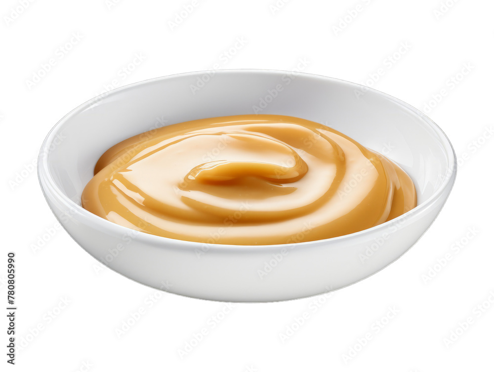 Caramel Dip isolated on transparent png background. Generative ai Caramel Dip isolated on transparent png background. Generative ai