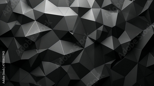 Black carbon background abstract polygon. Fashion luxury