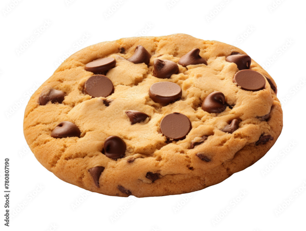 Caramel Chocolate Chip isolated on transparent png background. Generative ai Caramel Chocolate Chip isolated on transparent png background. Generative ai