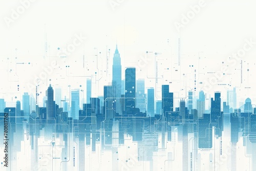 Wallpaper Mural Impressive City Skyline Dominated by Tall Buildings Torontodigital.ca