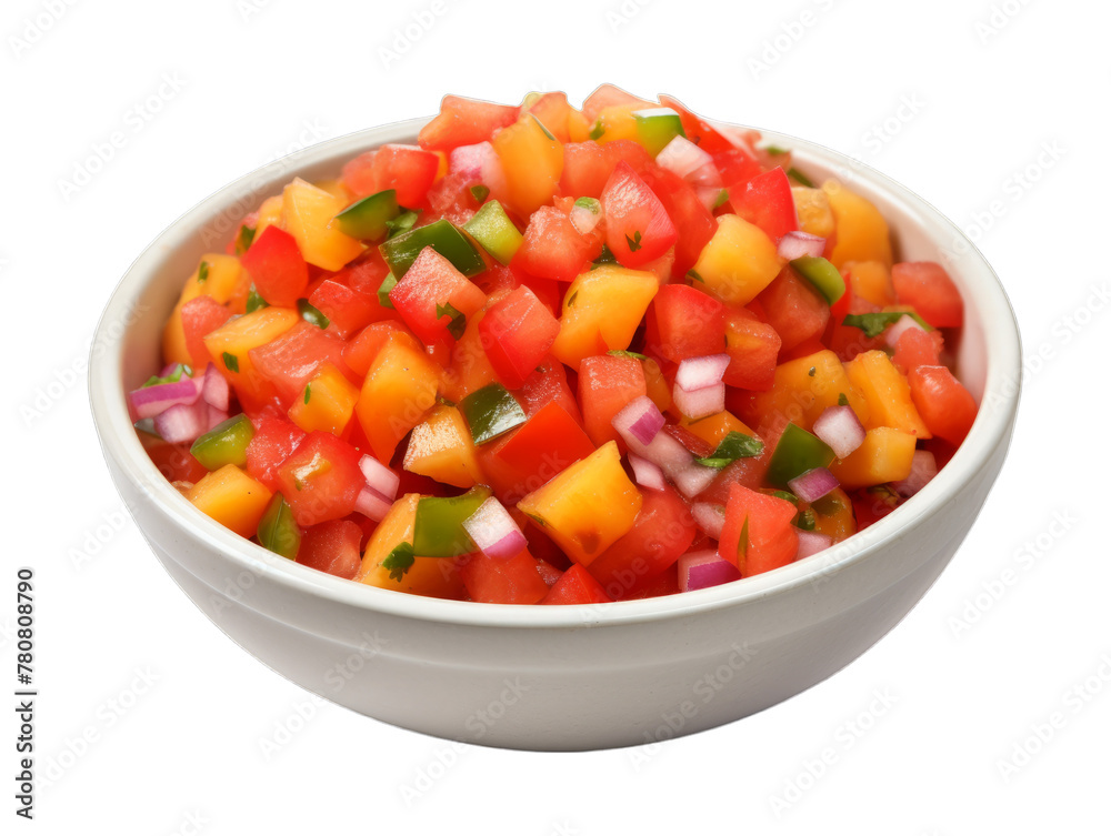 Caribbean Salsa isolated on transparent png background. Generative ai