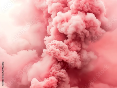 Close-Up of Ethereal Pink Mist Clouds