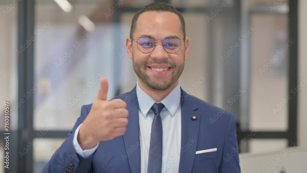 Portrait of Mixed Race Businessman with Thumbs up Portrait of Mixed Race Businessman with Thumbs up