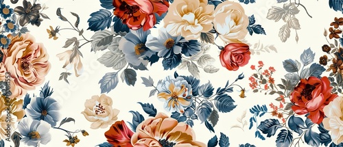 vintage botanical flower bunch. beautiful fantasy vintage wallpaper botanical flower bunch,vintage motif for floral print digital background #780811553