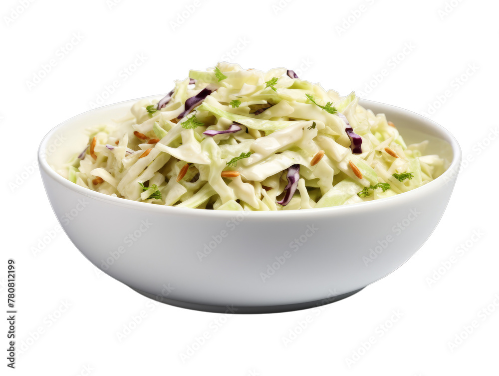 Cashew Coleslaw isolated on transparent png background. Generative ai