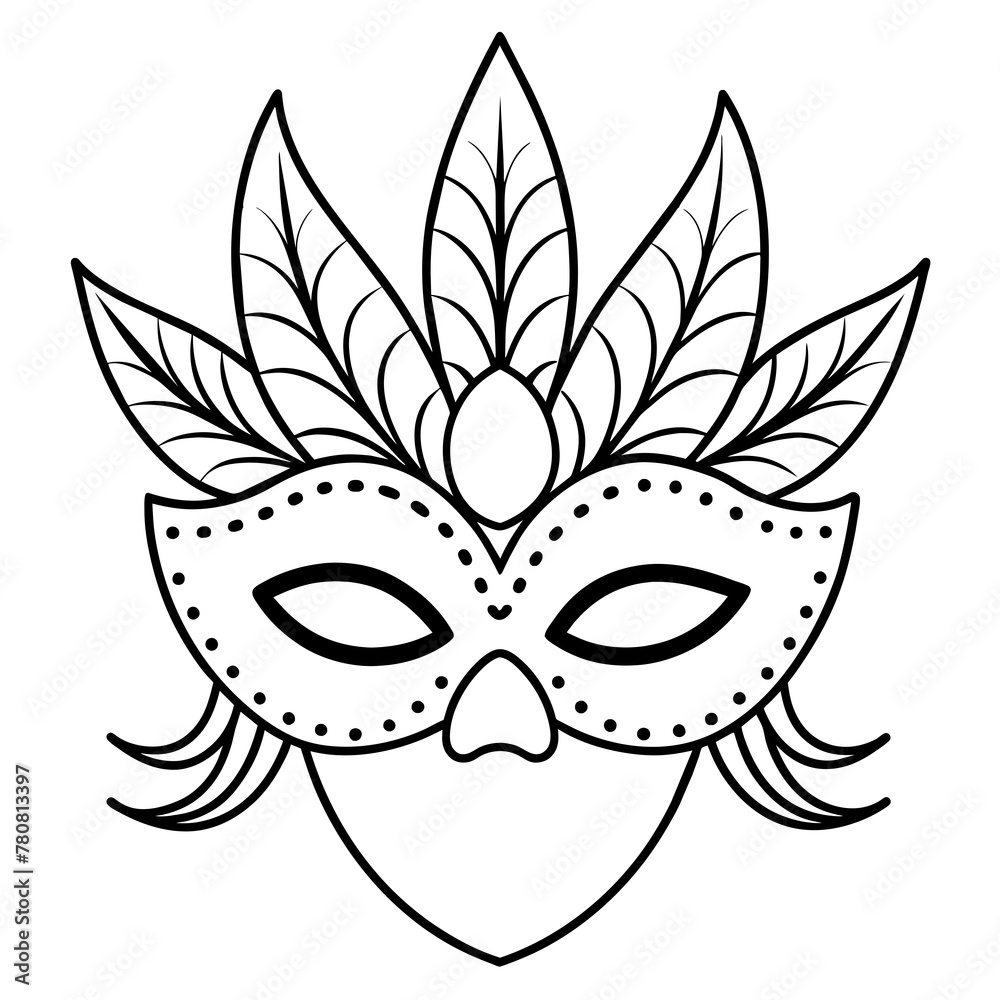 Party Face Mask vector illustration