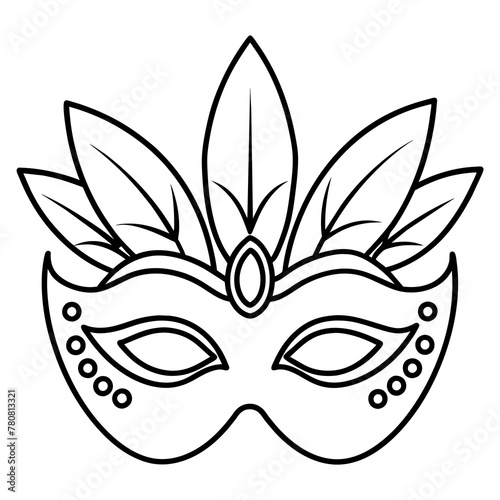  Carnival Mask vector illustration