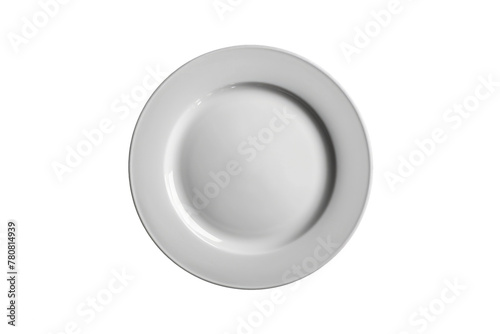 white plate isolated on white or transparent png