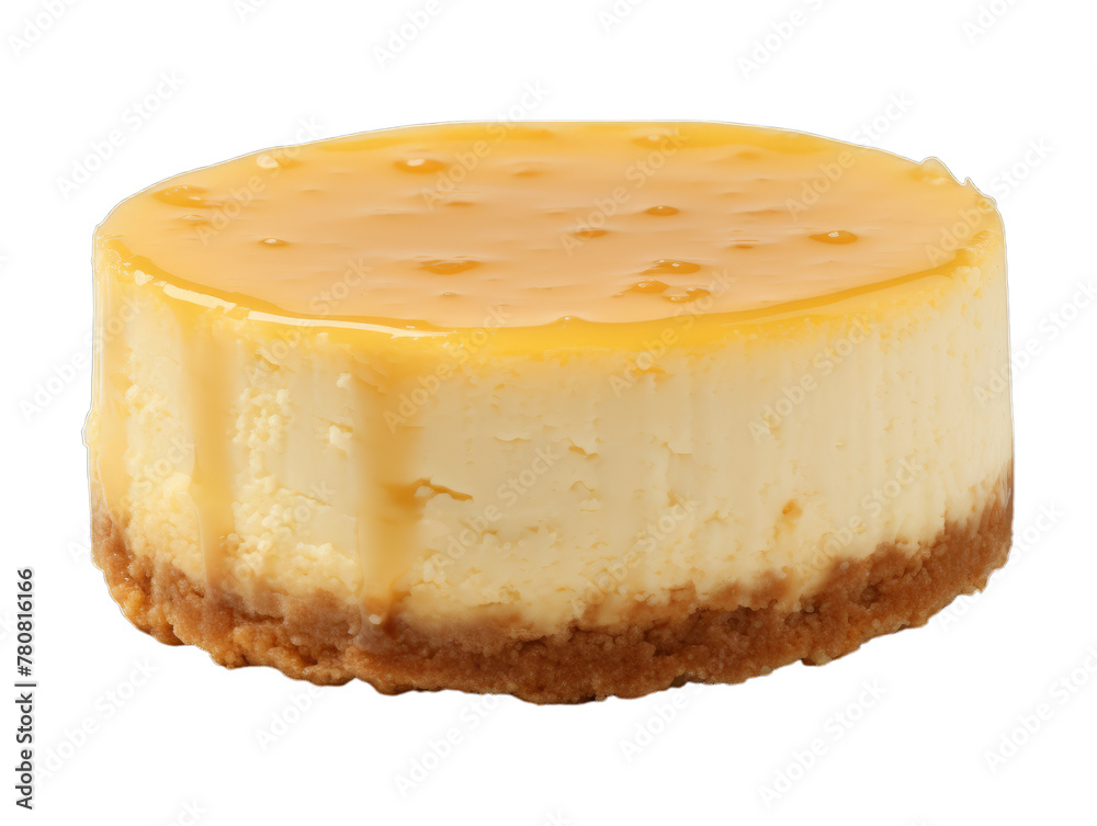 Cheese Cakes isolated on transparent png background. Generative ai