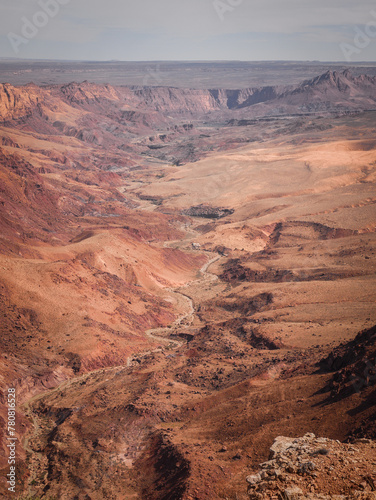 View down the Paria River Canyon in Vermillion Cliffs National Monument in Page Arizona
