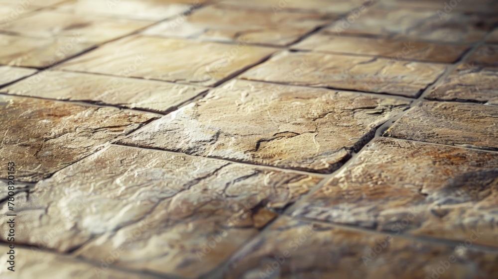 Obraz premium A close up of a tile floor with a clock. Perfect for time management concepts