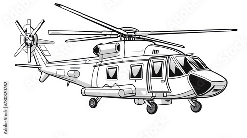 Hand-painted design: A graphic design of a helicopter highlighting its role in emergency response and technology.