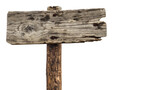 Wooden Sign on Top of Wooden Pole