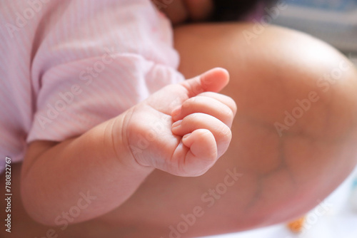 baby feet in a blanket