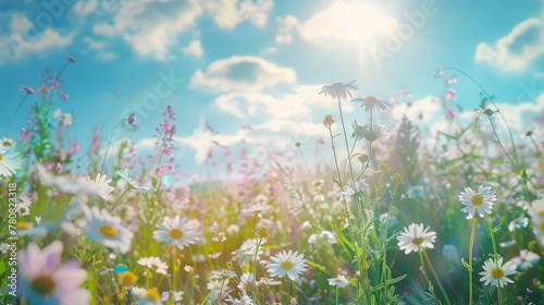 A Sunlit Wildflower Meadow © Alena