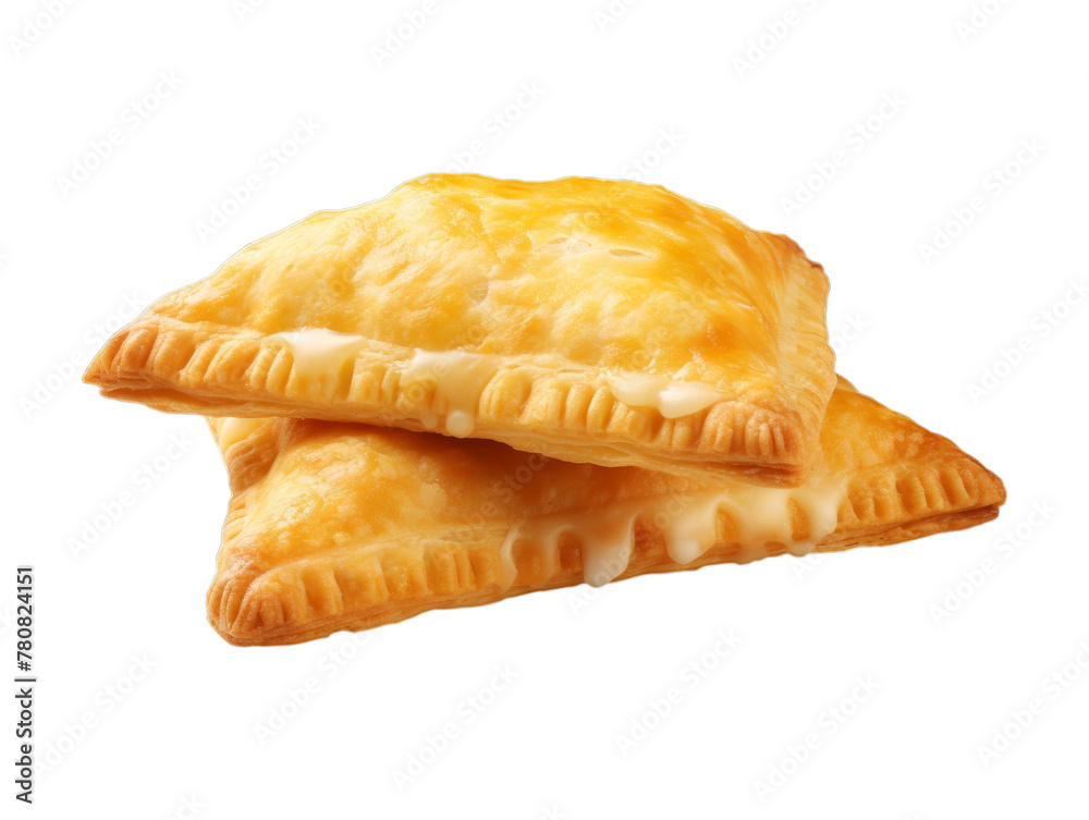 Cheese Turnovers isolated on transparent png background. Generative ai Cheese Turnovers isolated on transparent png background. Generative ai