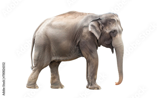 Asian elephant on transparent background, png 