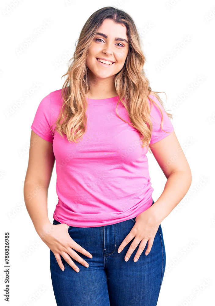Young caucasian woman wearing sportswear with a happy and cool smile on face. lucky person. Young caucasian woman wearing sportswear with a happy and cool smile on face. lucky person.