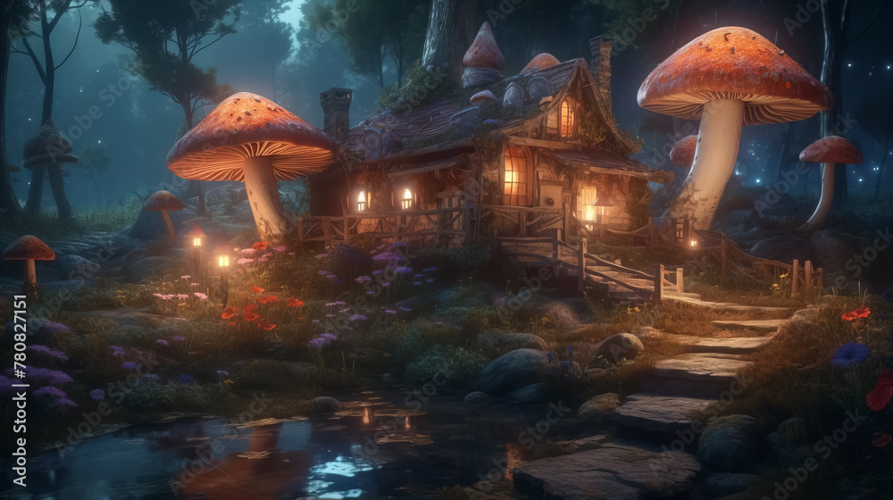 Mushroom house in the Enchanted Woods