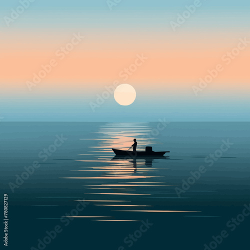 Sea | Minimalist and Simple Silhouette - Vector illustration