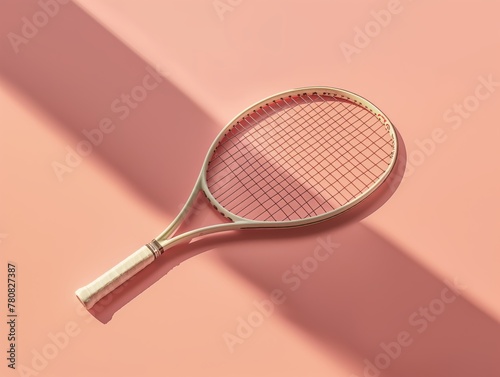 Minimalist Tennis Concept on Trendy Pastel Background © Amy