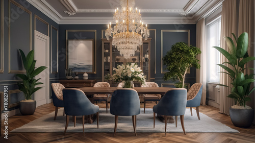 Beautiful Elegant formal dining room design © lali