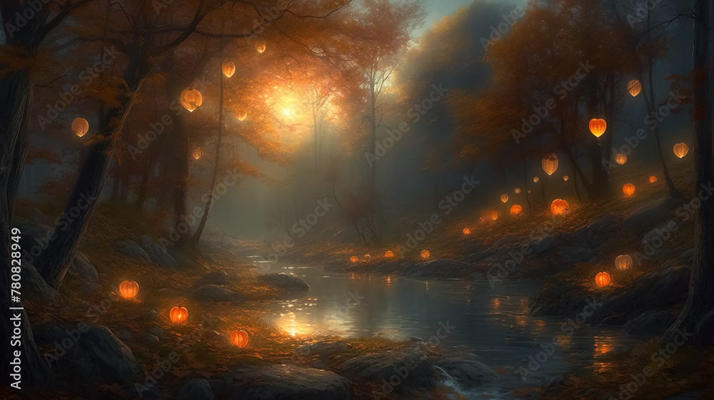 Fall Into The Light. surreal mystical fantasy artwork