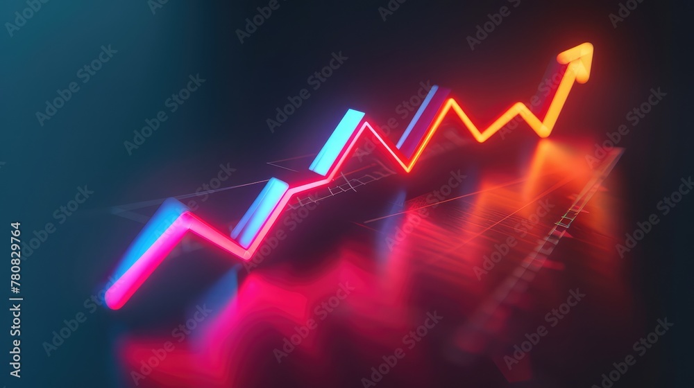 Illustrative Arrow Graph Displaying Company’s Growth