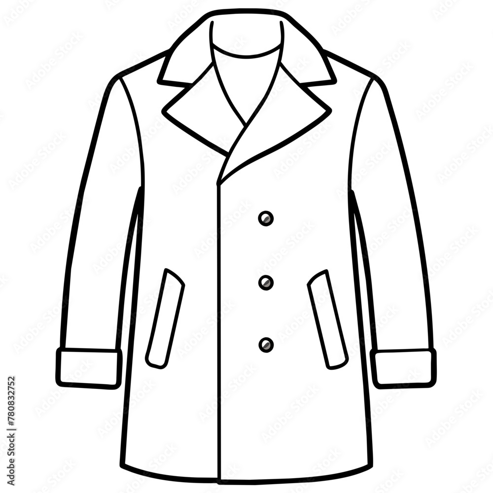 Coat isolated in white vector illustration Coat isolated in white vector illustration