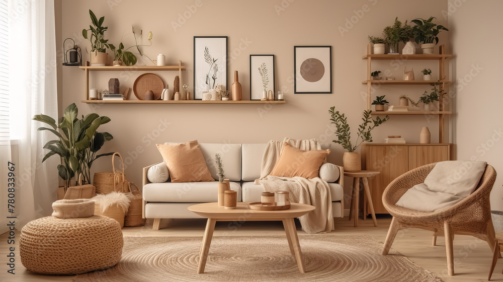 Beautiful domestic interior of living room Beautiful domestic interior of living room
