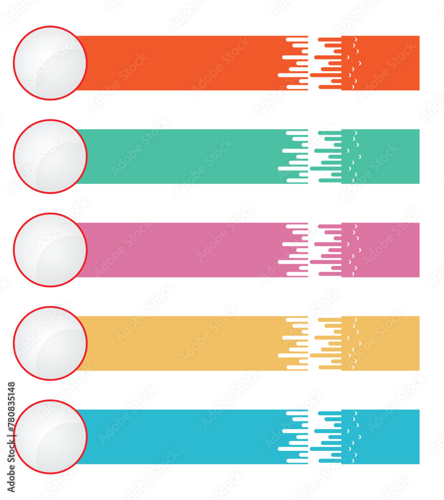 Obraz premium Set of infographic vector presentation elements