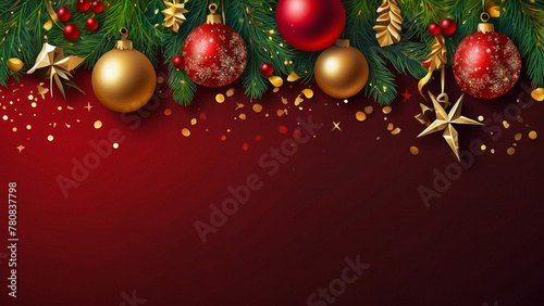 abstract red blurred gradient christmas and new year background with gold glitter snow  snowflakes vector illustration