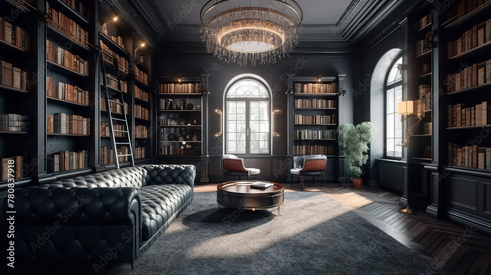 Beautiful Glamorous and sophisticated home library