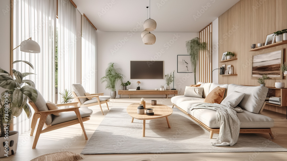 Bright and airy contemporary living room with minimalist style Bright and airy contemporary living room with minimalist style