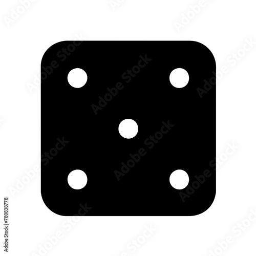 Dice icon vector graphics element silhouette sign symbol illustration on a Transparent Background