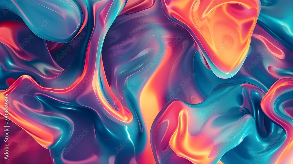 Fototapeta premium Abstract Liquid Shapes Background