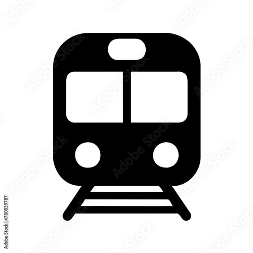 Train railroad subway icon vector graphic element symbol clipart illustration on a Transparent Background 