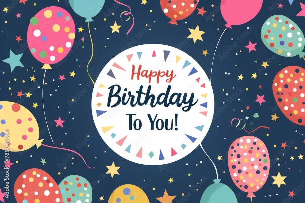 colorful birthday card with the text colorful birthday card with the text
