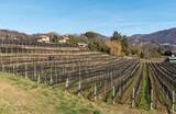 Landscape of the Ligornetto village, district of the city of Mendrisio, Ticino, Switzerland