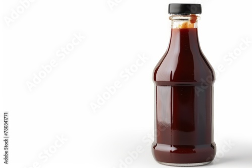 Photograph new 28oz BBQ sauce bottle on white background photo