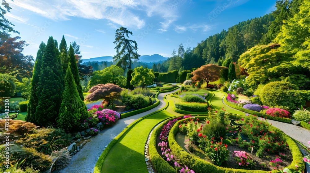 Obraz premium beautiful garden panorama 