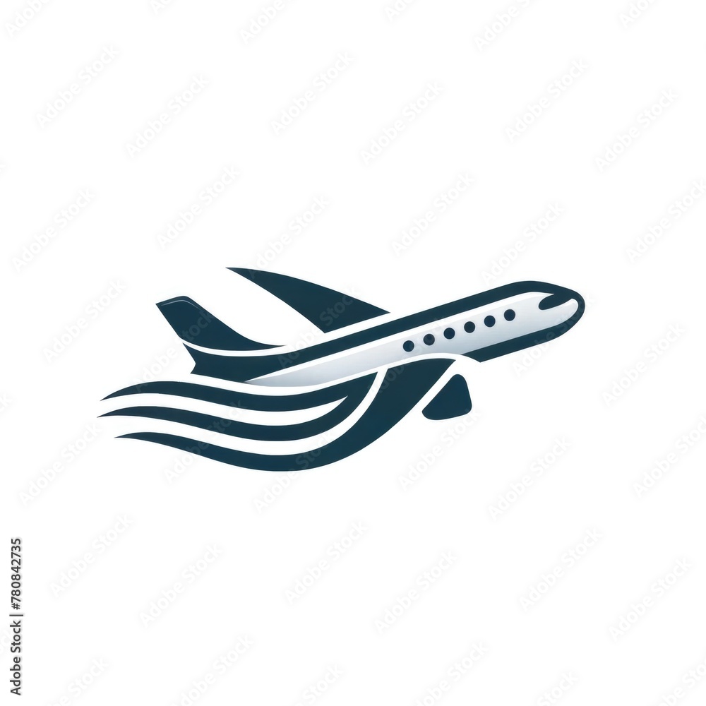 Sleek Passenger Airplane Logo Design