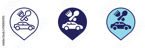 Drive Thru Pin Icon - Navigation Set